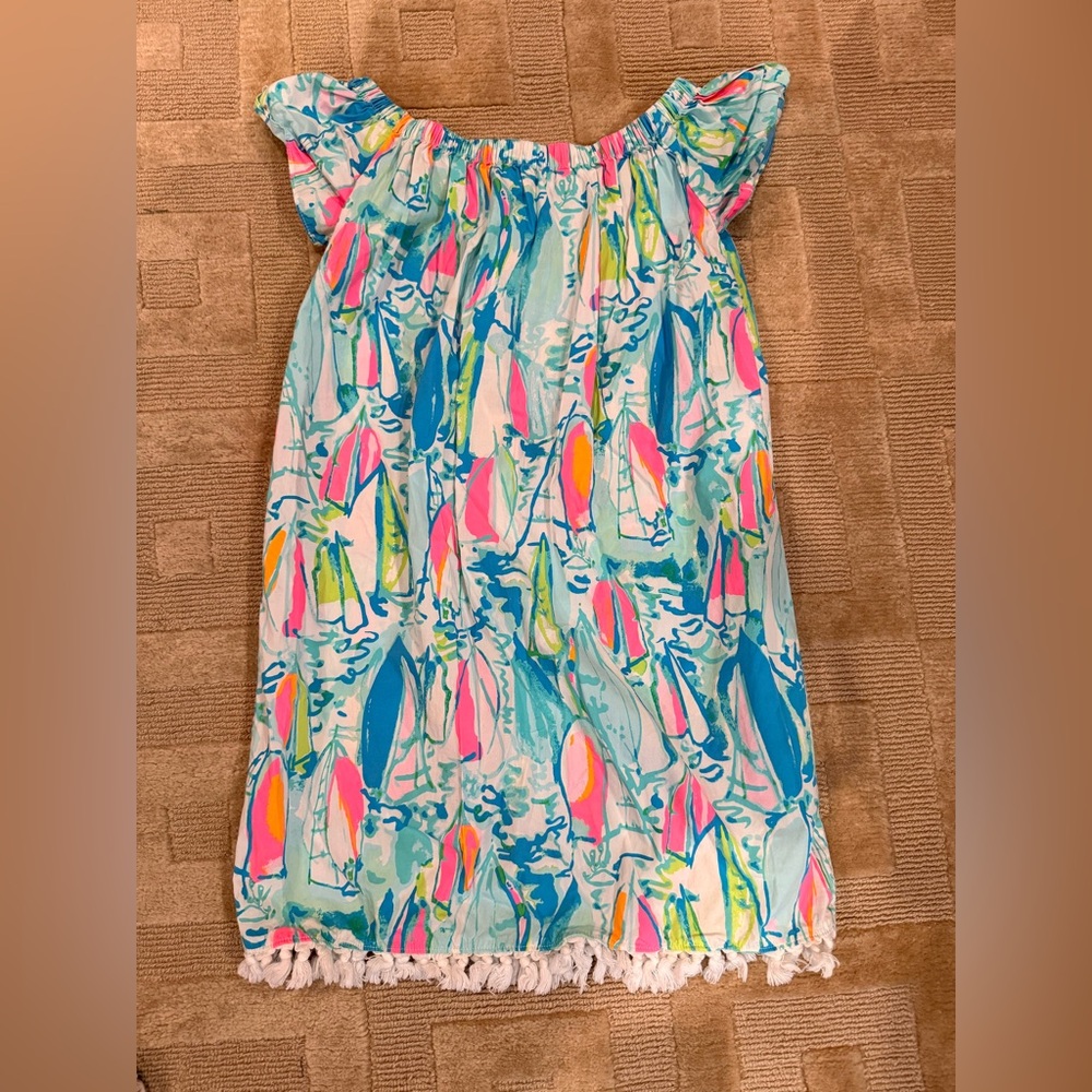 Lilly Pulitzer off-the-shoulder shift dress- XS